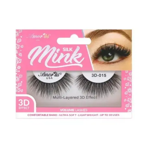 [681441561994] Amor Us 3D Silk Mink Lashes #15 – Pestañas Postizas Volumen Natural