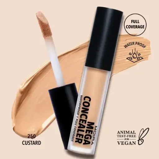 [816180024732] MOIRA Mega Waterproof Concealer ( #250 Custard )