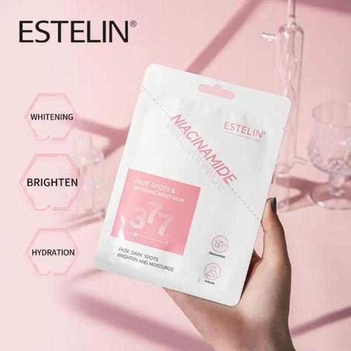 [6971764158068] ESTELIN NIACINAMIDE FADE SPOTS Y WHITENING SHEET MASK