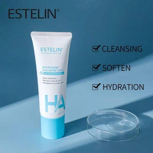 [6971764158570] ESTELIN WATER BANK HYALURONIC ACID FACIAL CLEANSER 120G