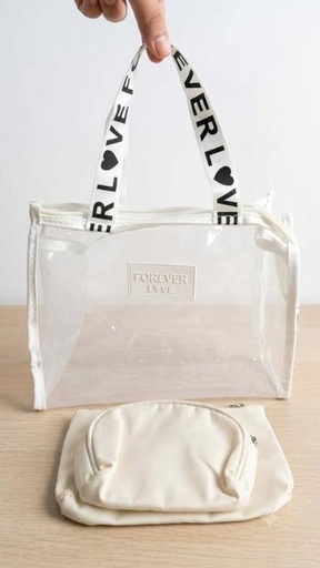 [6965143023504] TABÚ COSMETIQUERA TRANSPARENTE FOREVER LOVE   