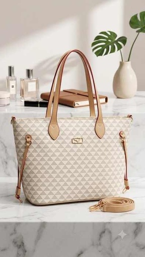 [5280256638027] SOFIA ZUL BOLSO DE HOMBRO CON ESTAMPADO GEOMETRICO