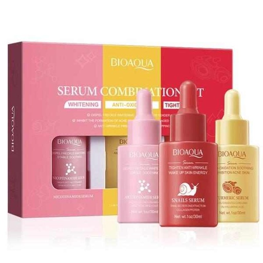 [6942349743511] Bioaqua Set serum nicotinamide/turmeric/snail
