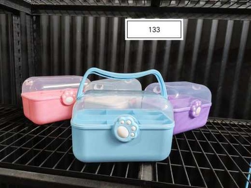 [001332589652] BELLAS COSMETIQUERA DE PLASTICO CON HUELLITA DE PERRO