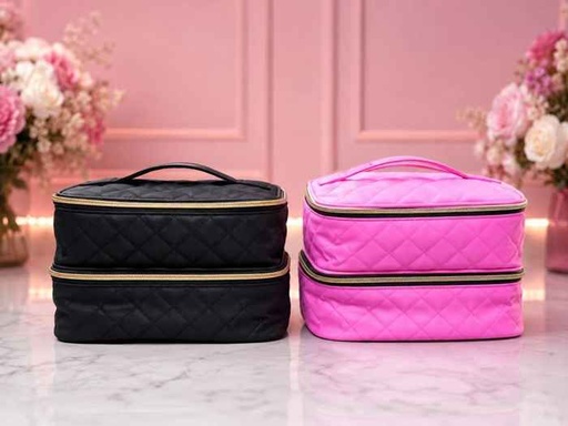 [6791235862221] BELLAS COSMETIQUERA TELA 2 ZIPPER